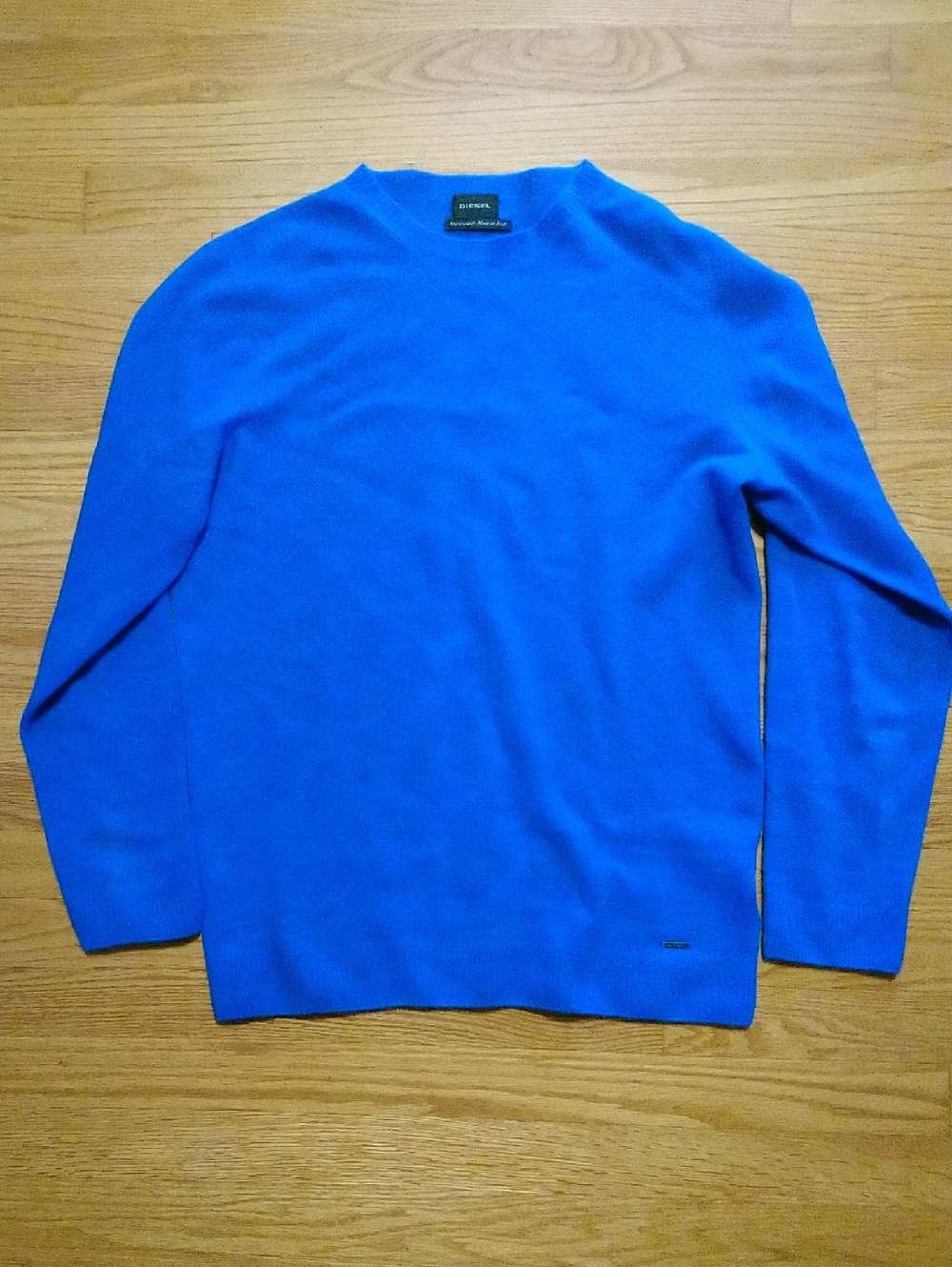 Diesel Men's Azure Blue Crewneck Cashmere Sweater